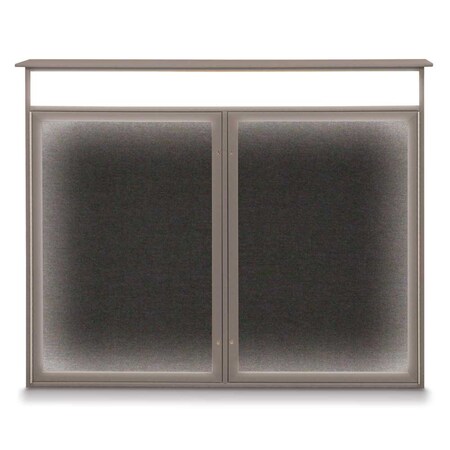 United Visual Products Open Faced Traditional Corkboard, 72x36" UV645A-SATIN-DBURGU